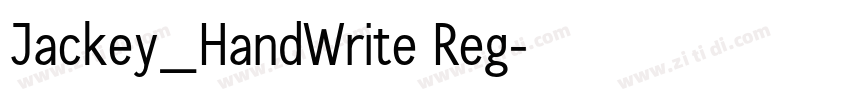 Jackey_HandWrite Reg字体转换